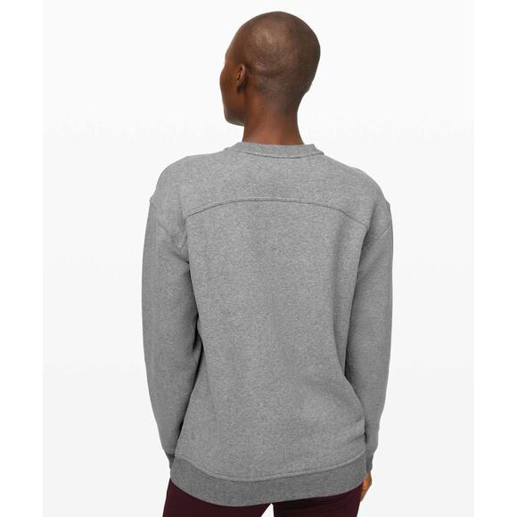 Lululemon All Yours Heathered Core Medium Grey Crewneck Sweatshirt - Picture 2 of 6